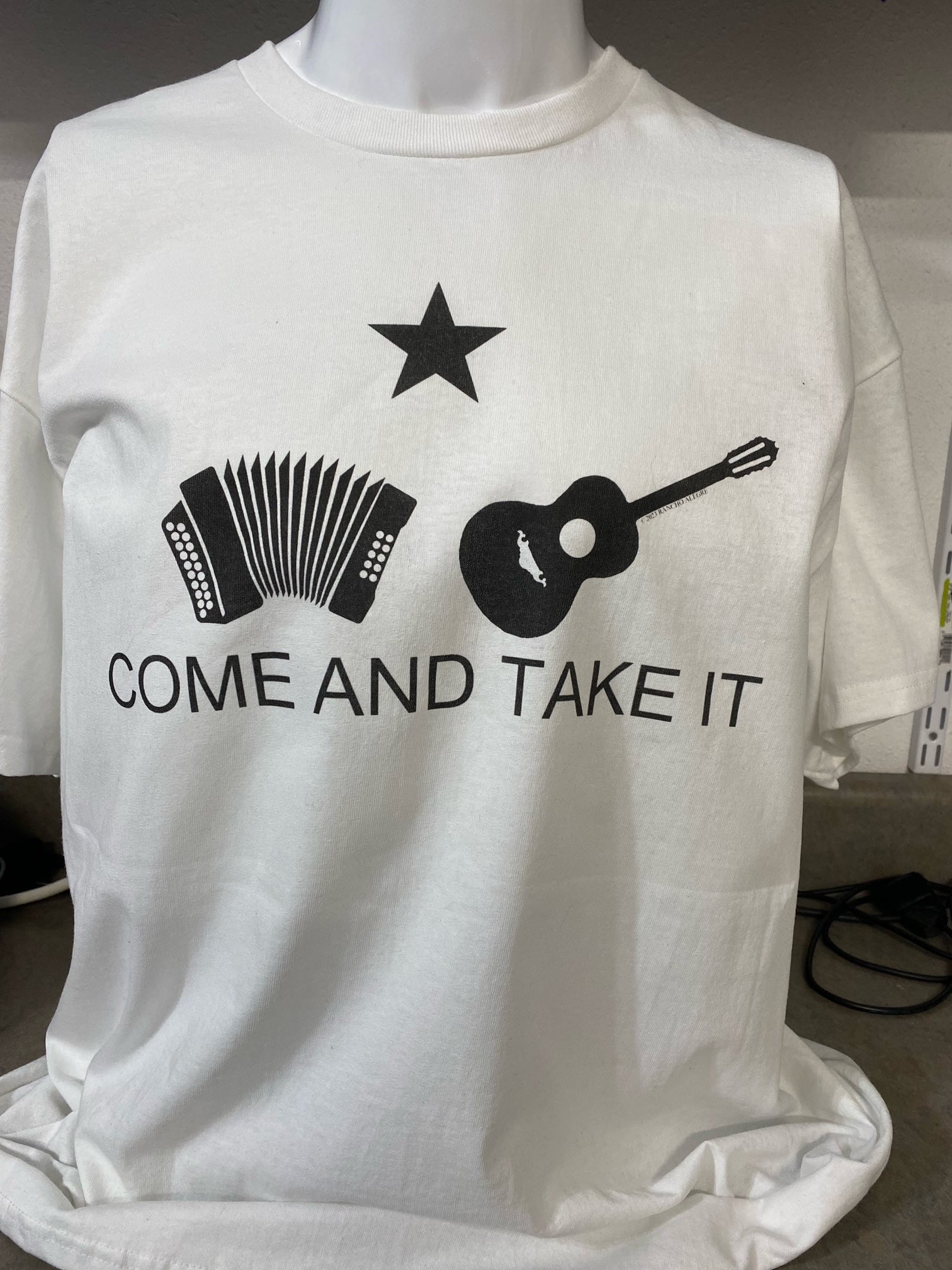 Come and Take it Accordion and Bajo Sexto T-shirt