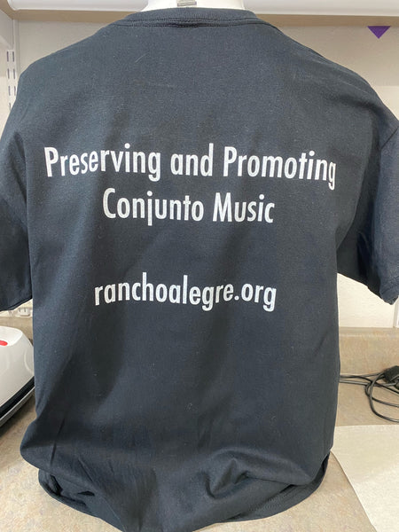 Rancho Alegre Logo and tagline T-shirt